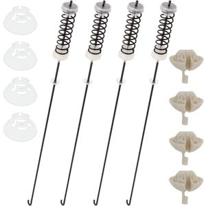 Washer Suspension Rod Kit Compatible with Whirlpool WTW4616FW2 WTW4800BQ0 WTW4800BQ1 WTW4616FW0 WTW4616FW1 WTW4616FW3 WTW4715EW0 WTW4715EW2 WTW4810BQ0 WTW4810BQ1 WTW4810EW0