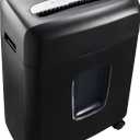 Amazon Basics High Security Micro Cut Paper Shredder, 8 Sheet Capacity, CD and Credit Card Shredder with Pull Out Bin, Black