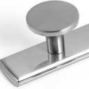 Goo-Ki 6 Pack Classic Elegance Satin Nickel Cabinet Knobs with Backplate - Luxurious Detail for Kitchen - Modern Handles for Homeimprovement Hardware