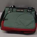 SUNNY BIRD 12L Large Insulated Lunch Bag, Foldable Lunch Cooler Box for Women Adult and Men, Fits 18 Cans (Green with Boho Strap)