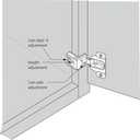 Blum Compact Hinge (10 Pack), 1-1/4" Overlay, 110 Opening Angle, Steel, Concealed Hinges for Face Frame Cabinets