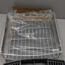 KitchenAid Large Capacity Full Size Rust Resistant Dish Rack with Angled Drain Board and Removable Flatware Caddy, Light Grey (Gray)