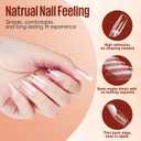 3 x MEFA 15 Sizes Short Square Nail Tips - 300 Pcs Full Cover Half Matte Press on Nails, Pre-Filed Soft Gel Nail Tips for Nail Extension Home DIY Salon Manicure