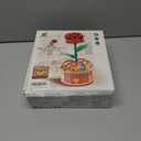 MIEBELY 3D Wooden Puzzles for Adults, Light Up 3D Puzzle Flower Rose Building Puzzle with Music Box, 216 pcs Craft Birthday Gift for Adult and Teen