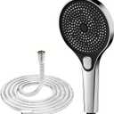 Handheld Shower Head - 3 Modes Pressure, 258 Anti-clog Nozzles,Stainless steel water pipe 59IN, Large 5.1-inch Panel for a More Omfortable shower