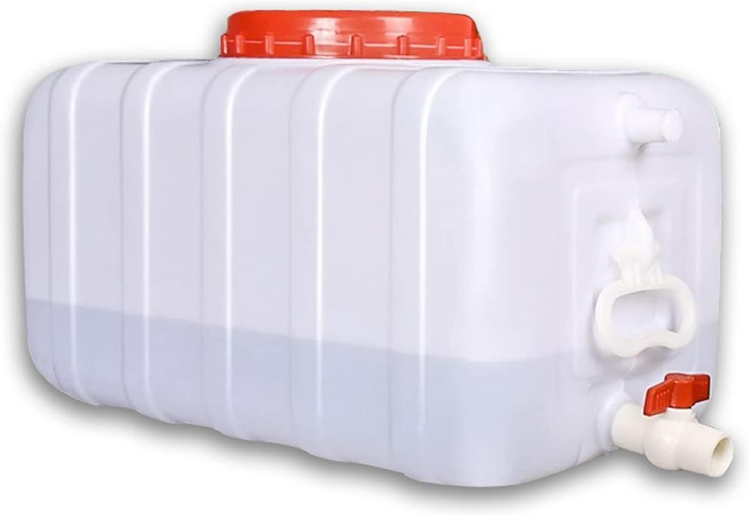 Large Plastic Water Storage Tanks Emergency Water Storage 50L Camping & Hiking Water Storage Water Container Multifunctional Water Tank(Size:50L/13.2gallon)