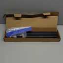 5/8 Diameter Curtain Rods 30-90 Inch, for 30-84 Inch Windows, Adjustable Splicing Black Curtain Rods for Windows with Brackets, Window Rod Long Small Curtains Rod