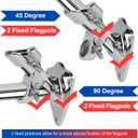 316 Stainless Steel Flag Pole Holder, Marine Grade Ultra Heavy Duty Flag Pole Mount, Outside House Flag Pole Bracket, Flagpole Mounting Bracket, Outdoor Flag Holder - Mirror Polishing, 2 Position 1 in