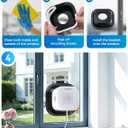 Outinput 3MP 2K No Drill Window Camera for Home Security, 2.4G&5GHz Surveillance Camera with Adjustable View Angle Mount, AI Color Night Vision, Person and Motion Detection, 24/7 Recording, Anti-Glare