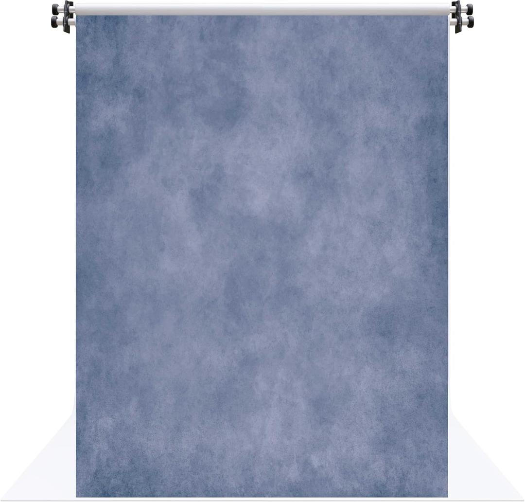 8X10FT Abstract Light Blue Portrait Photography Backdrops with Pocket on Top for Professional Photo Studio Booth Props