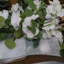 Ling's moment 17.5" Tall Free Standing Artificial Flowers Arrangements 2 pcs Wedding Aisle Runner Chair Decorations White Sage Centerpieces for Ceremony Reception Eucalyptus Rose Floral Party Outdoor