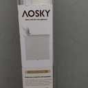 AOSKY Cordless Roller Shades for Windows Light Filtering Shades with 5% Openness Solar Screen Semi Sheer Roller Blinds UV Protection for Office and Home. Easy to Install 29" W x 72" H (White)