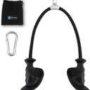 HXD-ERGO Tricep Rope with Ergonomic Handles, 36 Inch Tricep Pull Down Rope for Cable Machine, Pulley System, Triceps Rope Cable Attachment for Gym, Home (Black)