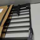 Babelio Upgraded Baby Gate with Cat Door, 29-43" Auto Close Durable Dog Gate for Stairs, Doorways and House, Easy Walk Thru Safety Gate with Pet Door Includes 4 Wall Cups, Black (29-43" Wide, 30" Tall)