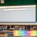 7 x 15 Pieces Cursive Alphabet Line Bulletin Board Set ABC Banner Alphabet Classroom Wall Strips Wall Decor for Pre-School Kindergarten Elementary Nursery Homeschool