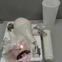 GyroVu 18" Table Lamp Set of 2, Ceramic Lamp Classic Beside Lamps Nightstand Lamp Modern Bedside Lamp for Living Room, Bedroom & Office Rocker Swtich Pink-LED Bulbs Included