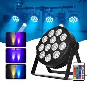 RIUKOE Stage Light Led Par Aluminum Cast Fanless Accent Light DMX RGBW 96W Dj Lights Sound Activated Powerful SlimPAR Led Wash Uplighting for Church,Wedding,Clubs,Theater