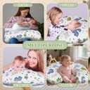 Nursing Pillow & Breastfeeding Pillow Ergonomic C-Shape for Breastfeeding & Bottle Feeding, Standard Size Breathable with Washable Cover, Hypoallergenic,Tummy Time & Sitting Support (0-12Months)