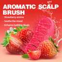 3 x Scalp Massager and Shampoo Shower Brush, Detangling Hair Brush, Scalp Care Hair Brush Wet & Dry detangler for Men and Womenfor Straight/Curly/Thick/Long/Wavy/Damaged Hair, Rose Red