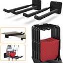 TORACK Garage Hooks Heavy Duty Tool Organizer, Wall Mount Hanger Rack Garage Storage Utility Hooks for Car Tires, Ladders, Chairs, Strollers, Power Tools, Garden Tools (2 Pack, 12.4" Hook)