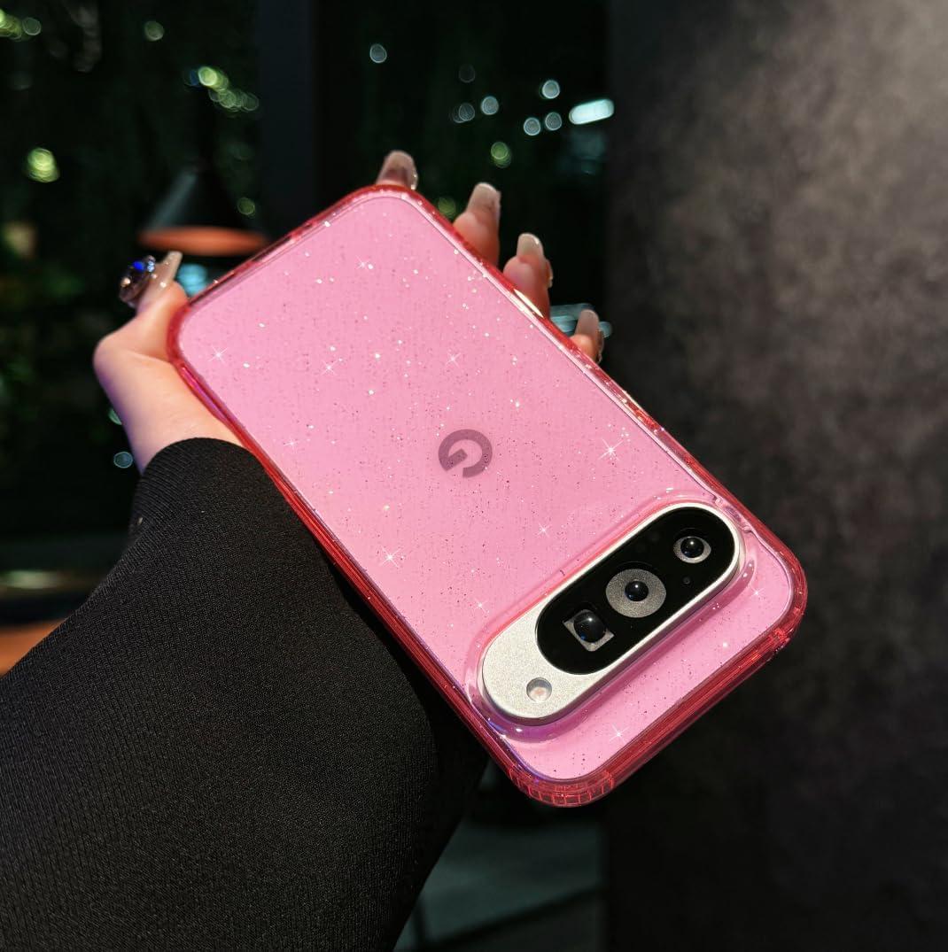 Magnetic for Google Pixel 10 & 10 Pro Case Women, [Holographic Iridescent Color Changing Effect] Fashion Slim Cute and Unique Matt Protective Phone Cover for Pixel 10 & 10 Pro