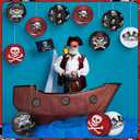 Panelee 12 Pcs Pirate Theme Paper Lanterns Birthday Party Decorations 8 Inch Hanging Round Paper Lanterns for Halloween Party Decorations Holiday Indoor Outdoor Ceiling Ornament Supplies