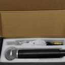 Aokeo Wireless Microphone for Mic Input, UHF Metal Dynamic Handheld Multipurpose Mic with Rechargeable Receiver (Work 4hs), 160ft Range, for Karaoke Machine, Amplifier Speaker, Mixer, Church