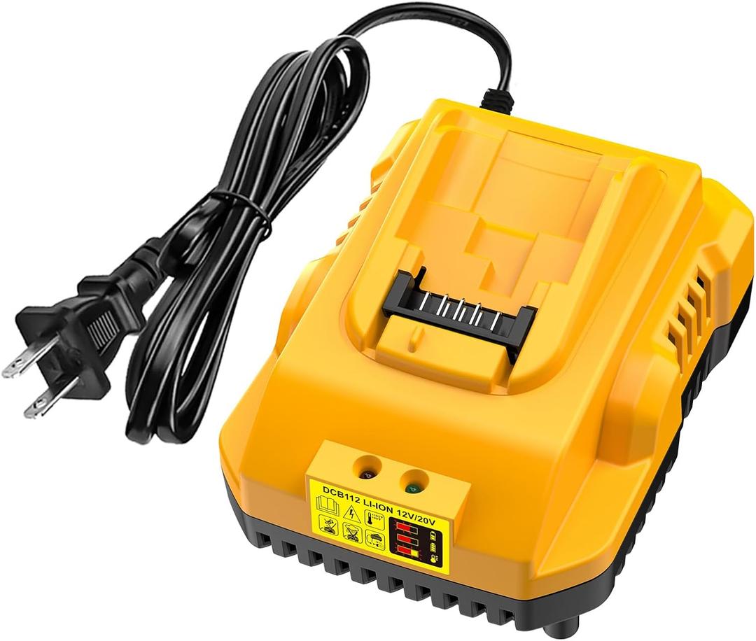DCB112 20V MAX Battery Charger Replacement for Dewalt Battery Charger, Compatible with Dewalt 12V-20V Battery (Yellow)