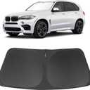 Windshield Sun Shade Custom Fit for 2014 2015 2016 2017 2018 BMW X5 Accessories Foldable Sunshade Sun Blocker Protect Car from Sun Rays & Heat Damage Keep Car Cooler
