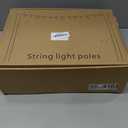 7 Pack 10 FT String Light Poles,Metal with Fork Lights Poles for Outdoor String Light, Rustproof Heavy Duty for Outside Garden,Patio,Wedding,Backyard,Deck,Party