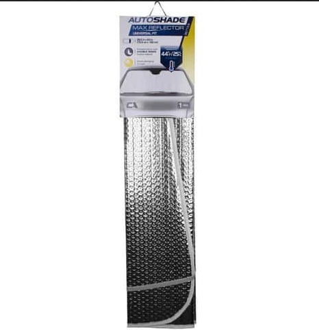 Custom Accessories 63 in. L X 28.5 in. W Silver Foldable Sun Shade