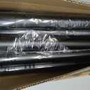 Tension Curtain Rod Extra Long Curtain Rod 43-131 Inch Adjustable 1.1 Inch Diameter Thick Heavy Duty Black Spring Curtain Rod for Windows Bathroom Outdoor No Drilling No Rust