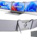 15" Laptop Screen Extender, 1080P FHD IPS Triple Portable Monitor for 15"-17.3" Laptop, Plug & Play Monitor Extender with USB-C/HDMI Port for Mac/Windows/Chrome/Android, Gray (Grey)