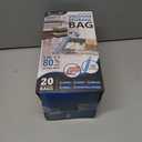 Cozy Essential Vacuum Storage Bags, 80% Compression Vacuum Seal Space Saver Plastic Packaging Bags for Clothes, Blankets, Pillow, Bedding, Comforters, Sealer Clothing Storage,20 Combo