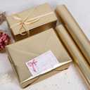 Aimyoo Gold Metallic Wrapping Paper Roll - 17 Inches X 60 Feet, Matte Solid Gold Color Paper for Birthday, Christmas, Wedding, Baby Shower, Holiday, Bridal Shower