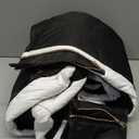 Zwurew Womens Winter Ski Suit Outdoor Sports Waterproof Snowsuit Fur Collar Ski Jumpsuit Coat (Medium, 01 Black)