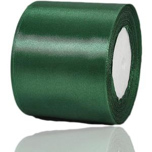 Dark Green Ribbon 3 Inch x 25 Yards, Christmas Green Satin Fabric Ribbon for Flower Bouquets, Gift Wrapping, Wreaths, DIY Handicrafts, Bows Making, Christmas Trees and Wedding Chair Decorations