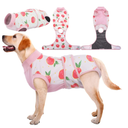 Kuoser Dog Surgical Recovery Suit Dog Cat Onesie after Surgery,Pink,XL