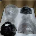6" Mini Hammered Glass Black Pendant Lights Kitchen Island Lighting 2 Pack, D5.9"