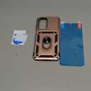 SunStory Phone Case for Samsung Galaxy A26 5G Case with HD Screen Protector & Slide Camera Cover & Rotated Ring Kickstand, [Heavy Duty Shockproof] Dual Layers Phone Case (Rose Gold, Galaxy A26)