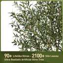 Verinatural Olive Tree Artificial Indoor 7ft - UV Resistant Large Fake Plants - Realistic Faux Olive Tree in Pot - Tall Artificial Plants Outdoor for Home, Patio, Living Room, Office Decor,VN138