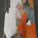 Art 100% Hand-Painted Modern Abstract Art White and Black Art Oil Paintings for Family Living Room Hallway Wall Decoration 45x30 inches