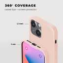 Compatible with iPhone Cover 13 Case Silicone with Screen Protector - Pink