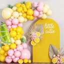 Lemon Balloon Arch Garland Kit, Pink and Pastel Yellow Balloon with Green Yellow Lemon Foil Balloons for Baby Shower Bridal Wedding Graduation Birthday Lemonade Theme Party Decorations