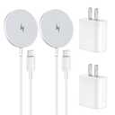 Wireless Magnetic Charger,1 Pack Fast Apple Mag-Safe Charger iPhone Magnet Charging Pad Flat Mag Safe Charging for iPhone 17Pro Max/16 Pro Max/16Pro/16/15Pro Max/15 Plus/14/13/12/AirPods 3/2/Pro/Pro 2