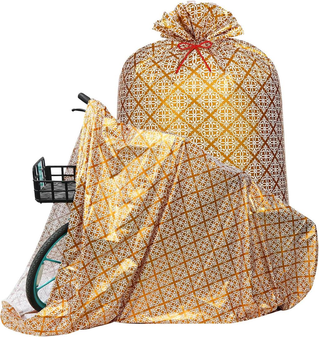 Teling 2 Pcs 80 x 60 In Jumbo Bike Gift Bags Giant Plastic Extra Large Bicycle Bags Weddings Birthdays Engagement Party (1 Count (Pack of 2)) Teling 2 Pcs 80 x 60 In Jumbo Bike Gift Bags Giant Plastic Extra Large Bicycle Bags Weddings Birthdays Engagement Party (1 Count (Pack of 2))