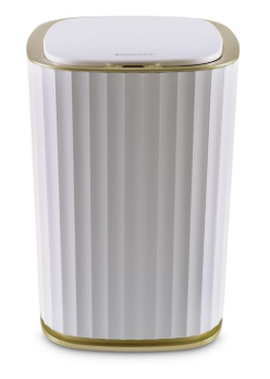 ELPHECO 2 Gallon Sensor Trash Can - 7.5L Waterproof Motion Sensor Trash Can, Automatic Bathroom Trash Bin, Slim Garbage Can, Bathroom, Office, Bedroom, Beige