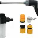 Aquoxis Spray Nozzle, High Pressure Washer Hose Nozzle Gun with Foam, 2 Universal Connectors, Metal Leak-Proof Design, Fits Standard Garden Hoses for Car Washing.