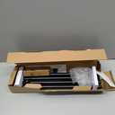 TONIAL Curtain Rod 32 to 58 Inch(2.6-4.8ft), Telescoping Splicing 3/4 Drapery Rods for Windows 20 to 53 Inch(1.7-4.4ft), Decorative Single Rod with Small Cap Finial, Black