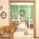 74.8" Extra Tall Pet Gate for Cat, 29.5"-51.6" Extra Wide Cat Gate with 8 Pressure Bolts, NO Drilling Pressure Mounted Tall Dog Gate Indoor, (White)